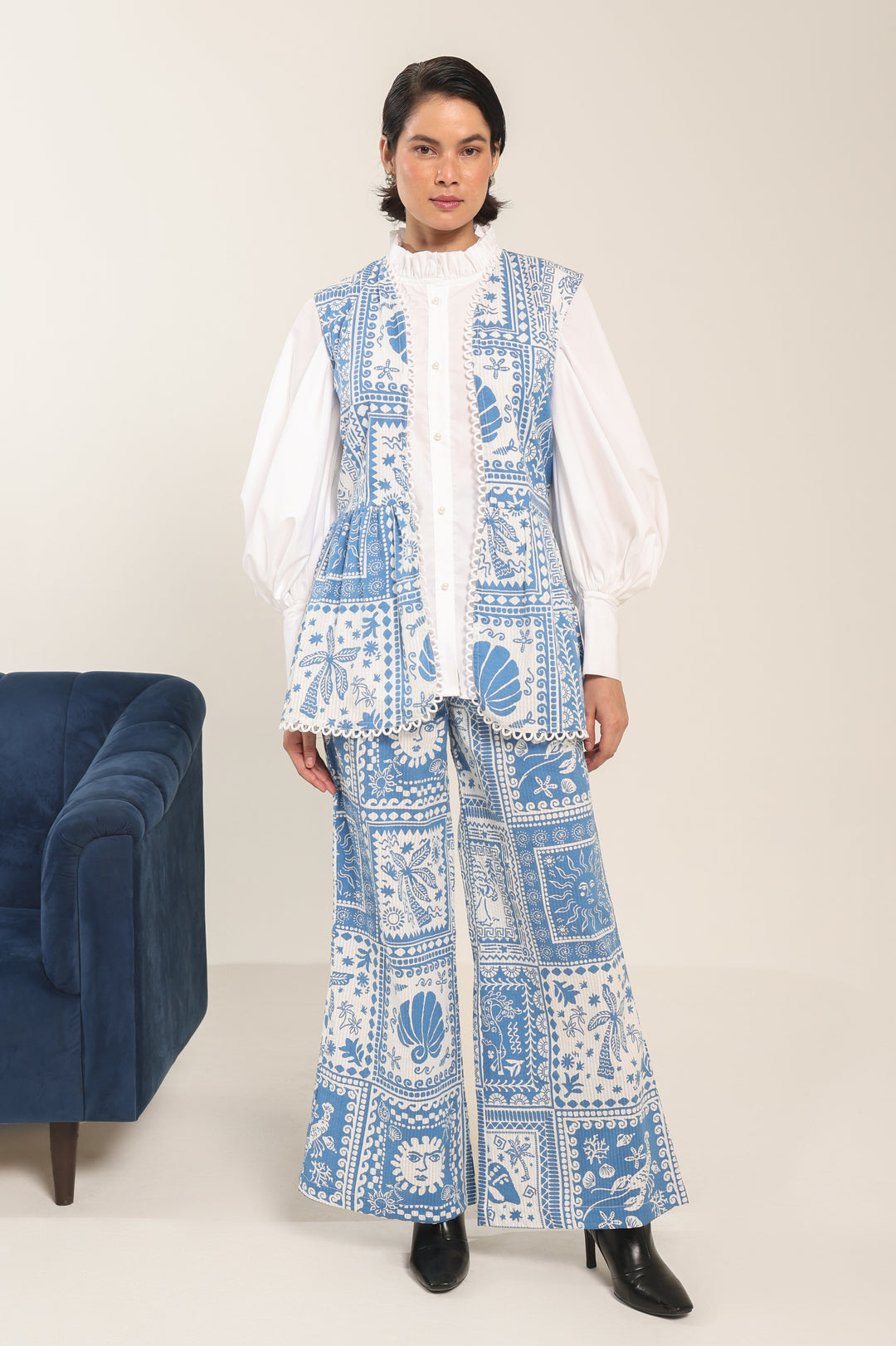 Indigo Ruffle