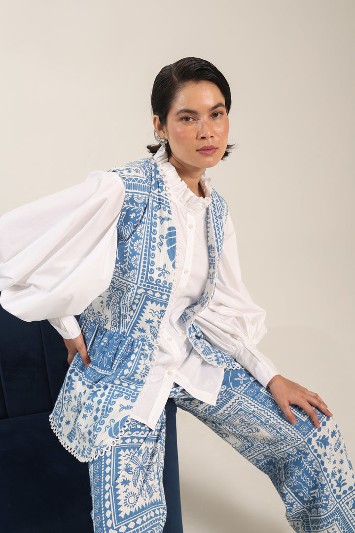 Indigo Ruffle